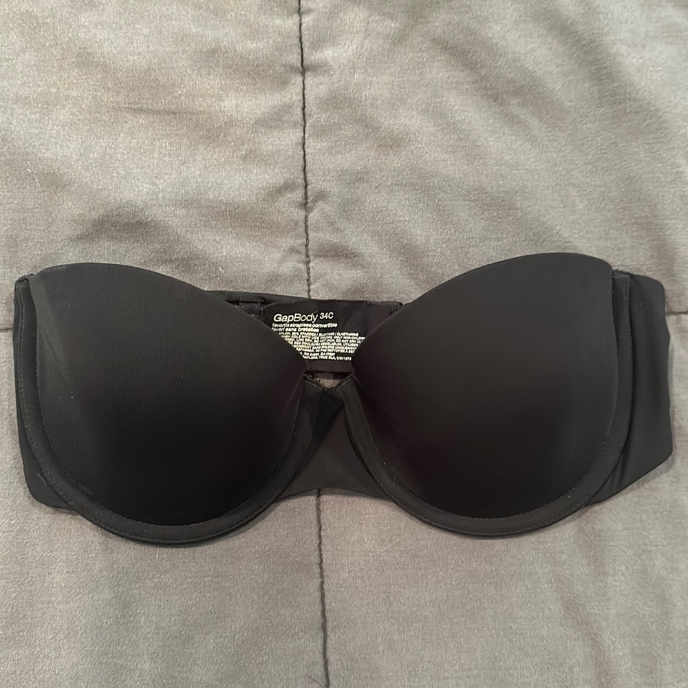 GAPBODY 34C STRAPLESS BRA BLACK